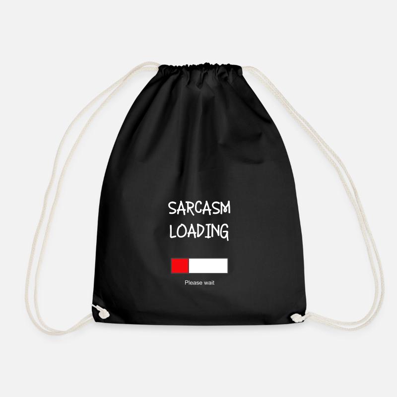 Sarcasm loads - Drawstring Bag - black
