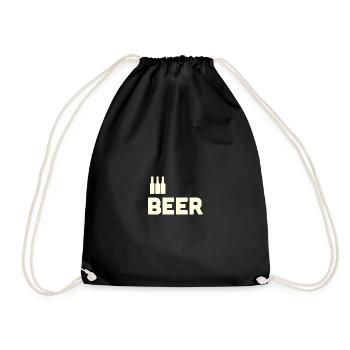 Bierliebhaber - Turnbeutel - Schwarz - Vorne