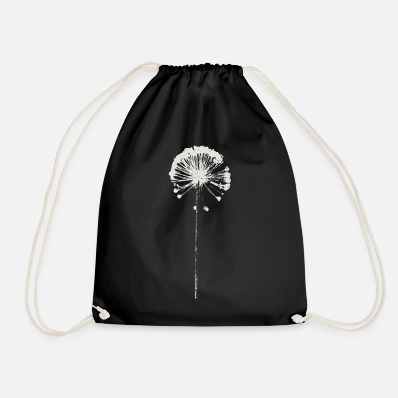 Pusteblume - öko, nachhaltig, minimalistisch - Turnbeutel - Schwarz