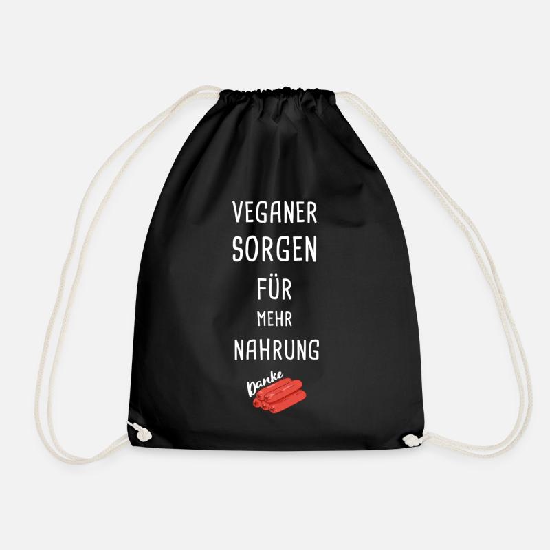 Veganer Danke - Turnbeutel - Schwarz