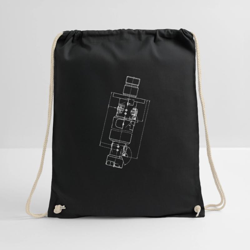 Technical Drawing Mechanical Engineering Machine Drawstring Bag