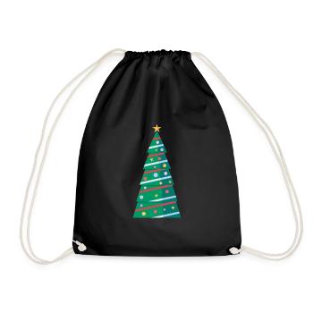 christmas tree christmas tree christmas tree - Drawstring Bag - black - Front