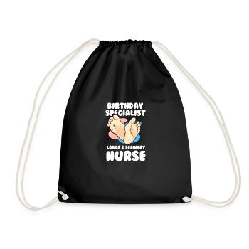 Birthday Specialist - Labor & Delivery Nurse - Turnbeutel - Schwarz - Vorne