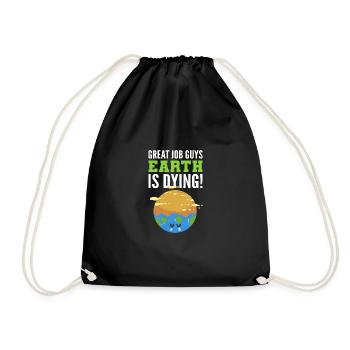 La Terre meurt Cadeau amoureux de la nature - Sac de sport léger - noir - Devant
