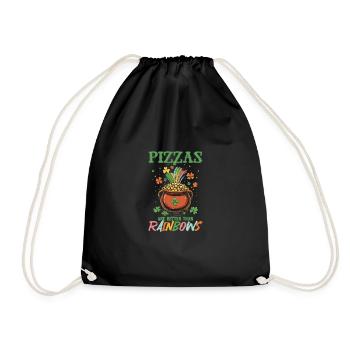 St. Patricks Day Pizzen sind besser als Regenbögen - Turnbeutel - Schwarz - Vorne