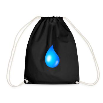 gouttes - Sac de sport léger - noir - Devant