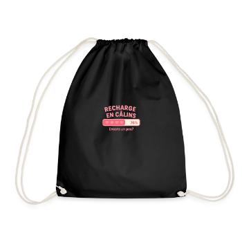 Recharge en câlins – 76% d’amour 💕 - Sac de sport léger - noir - Devant