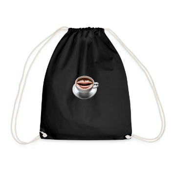 Le café vous sourit - Sac de sport léger - noir - Devant