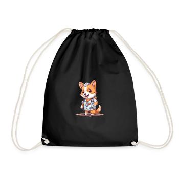 Chien japonais Shiba Inu médecin infirmier - Sac de sport léger - noir - Devant