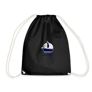 Sailboat - for relaxing days on the water! - Drawstring Bag - black - Front