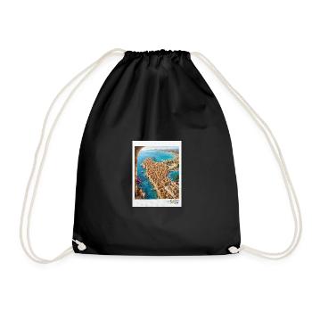 Mediterranean Siracusa - Drawstring Bag - black - Front
