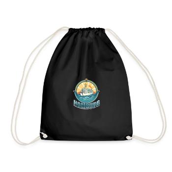 Hamburg Schiffahrt Desgin - Drawstring Bag - black - Front