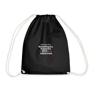 I.T Optimistic Fixer T-Shirt - Drawstring Bag - black - Front