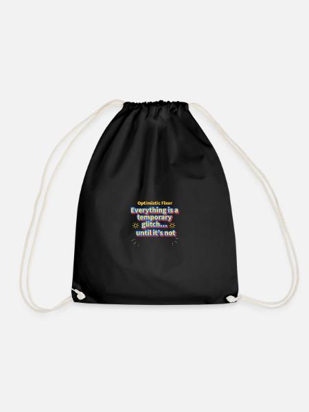 I.T Optimistic Fixer T-Shirt - Drawstring Bag - black