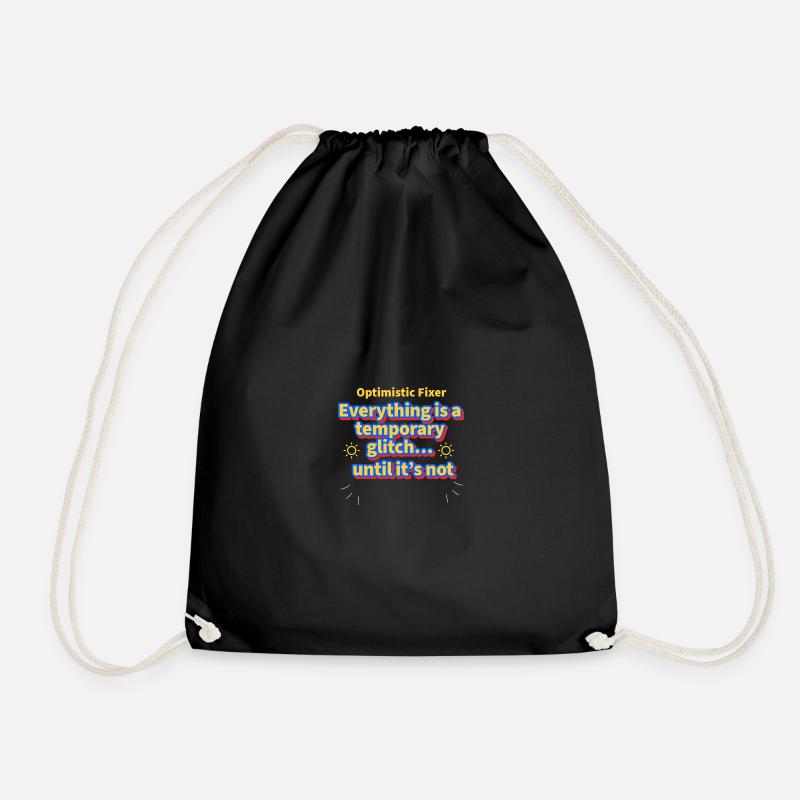 I.T Optimistic Fixer T-Shirt - Drawstring Bag - black