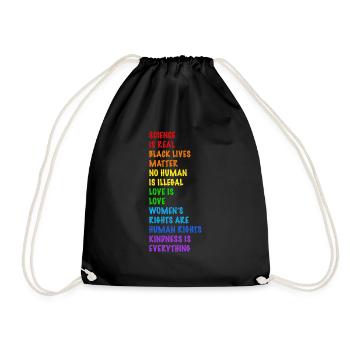 Droits de l'Homme! Personne n'est illégal - Sac de sport léger - noir - Devant