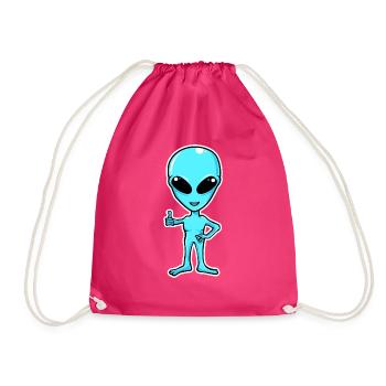 Alien - Turnbeutel - Fuchsia - Vorne