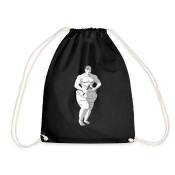 Fitness Slimming Men - Drawstring Bag - black - Front