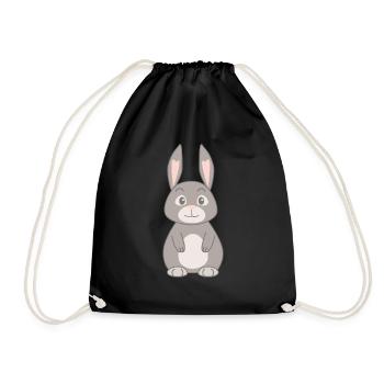 Hase - Turnbeutel - Schwarz - Vorne