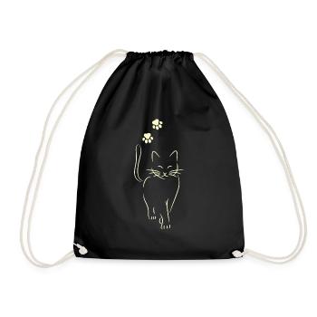Chemise à pied de chat - Sac de sport léger - noir - Devant