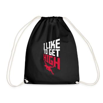 like to get high - Drawstring Bag - black - Front