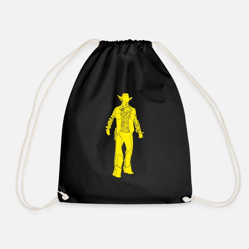 Cowboy - Drawstring Bag - black