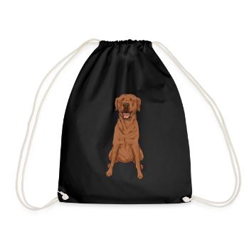 Foxred Labrador Fox Red Labrador Retriever - Drawstring Bag - black - Front