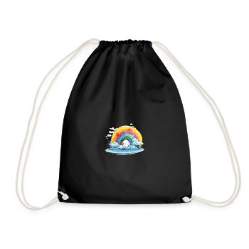 Fierté arc-en-ciel - Sac de sport léger - noir - Devant