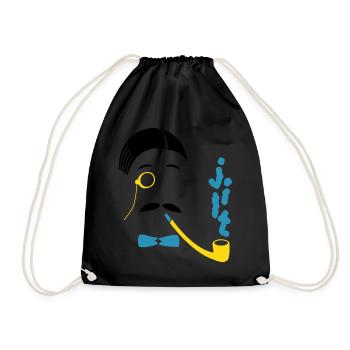 Sir Smoke-A-Lot - Drawstring Bag - black - Front