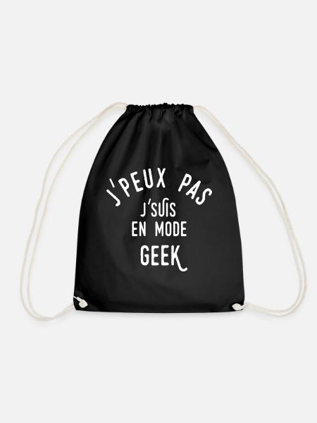 j'peux pas j'suis en mode geek - Sac de sport léger - noir