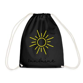 sunshine Sun - Drawstring Bag - black - Front