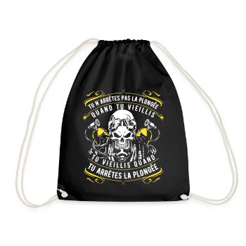 Tu n'arrêtes pas la plongée - Sac de sport léger - noir - Devant