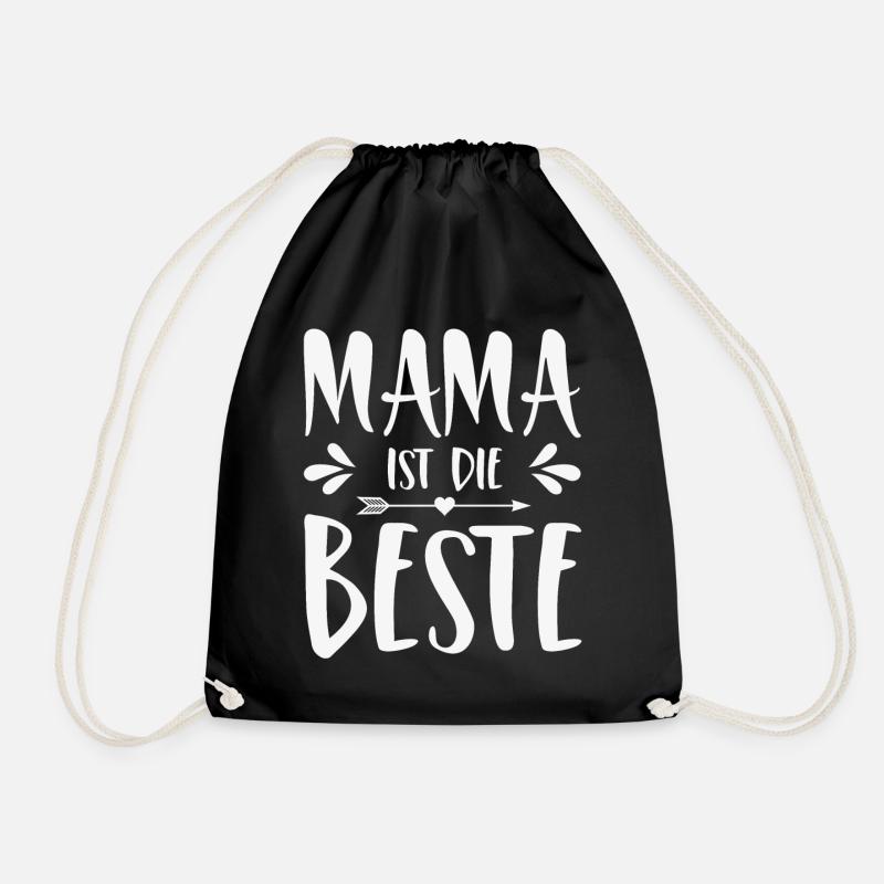 Mama ist die Beste - Turnbeutel - Schwarz