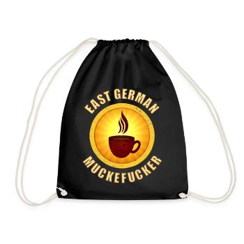 Café DDR muckefuck avec tasse dans un style rétro - Sac de sport léger - noir - Devant
