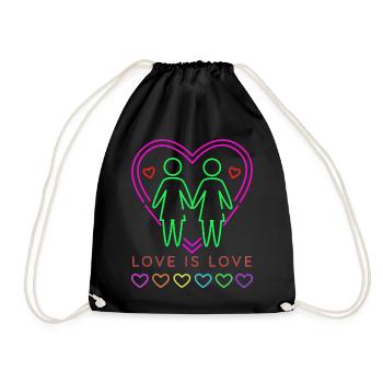 L'amour est un cadeau d'amour que les femmes gays aiment - Sac de sport léger - noir - Devant