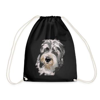 Bearded Collie - Turnbeutel - Schwarz - Vorne
