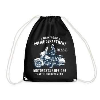 Motorcycle Officer Motorcyclist Gifts Police - Drawstring Bag - black - Front