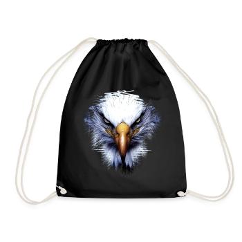Bad Eagle - Drawstring Bag - black - Front