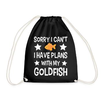 goldfish - Drawstring Bag - black - Front