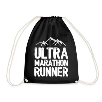 Ultra-Marathonläufer - Turnbeutel - Schwarz - Vorne