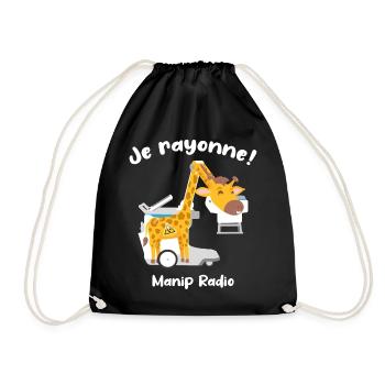 Je rayonne Manip radio Girafe Radiologie médicale - Sac de sport léger - noir - Devant
