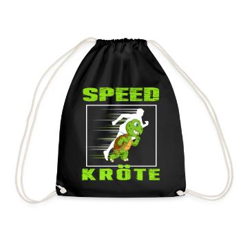 runner schildkröte speed kröte läuft leichtathlet - Turnbeutel - Schwarz - Vorne