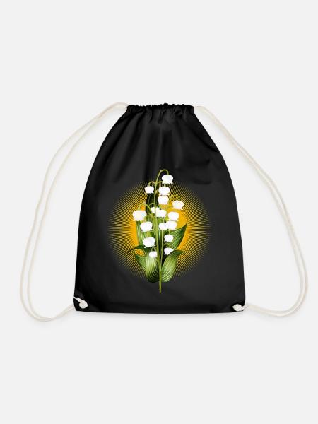 bouquet de muguet radieux en guise de salutation printanière - Sac de sport léger - noir