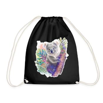 Koala | Koala bear - Drawstring Bag - black - Front