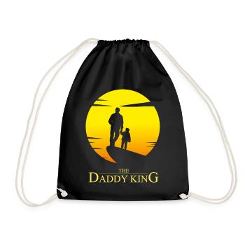 The Daddy King - Daddy Parody Humor - Drawstring Bag - black - Front
