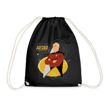 Star Trek La Nouvelle Génération Captain Picard - Sac de sport léger - noir - Devant