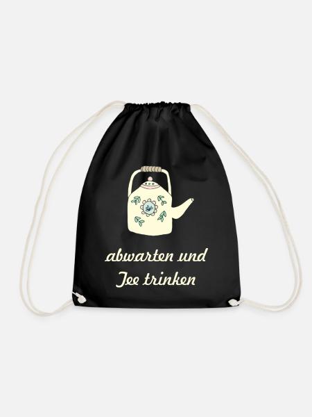 teetrinken - Turnbeutel - Schwarz