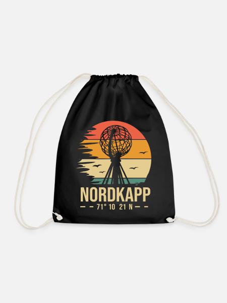 Nordkap Nordkap Norwegen - Turnbeutel - Schwarz