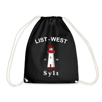 Sylt, Iconic lighthouse List-West, Mer du Nord - Sac de sport léger - noir - Devant