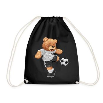 Teddy botteur en look football - Sac de sport léger - noir - Devant